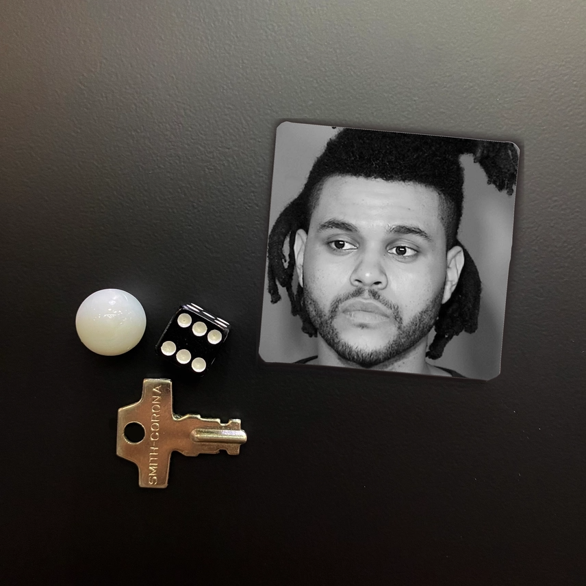 The Weeknd Mugshot Square Magnet