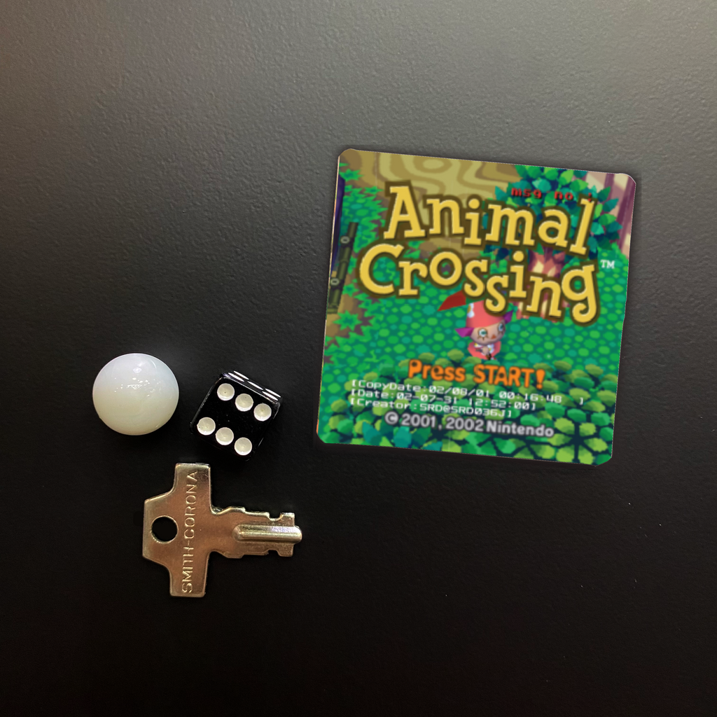 Animal Crossing Game Start Screen Square Magnet