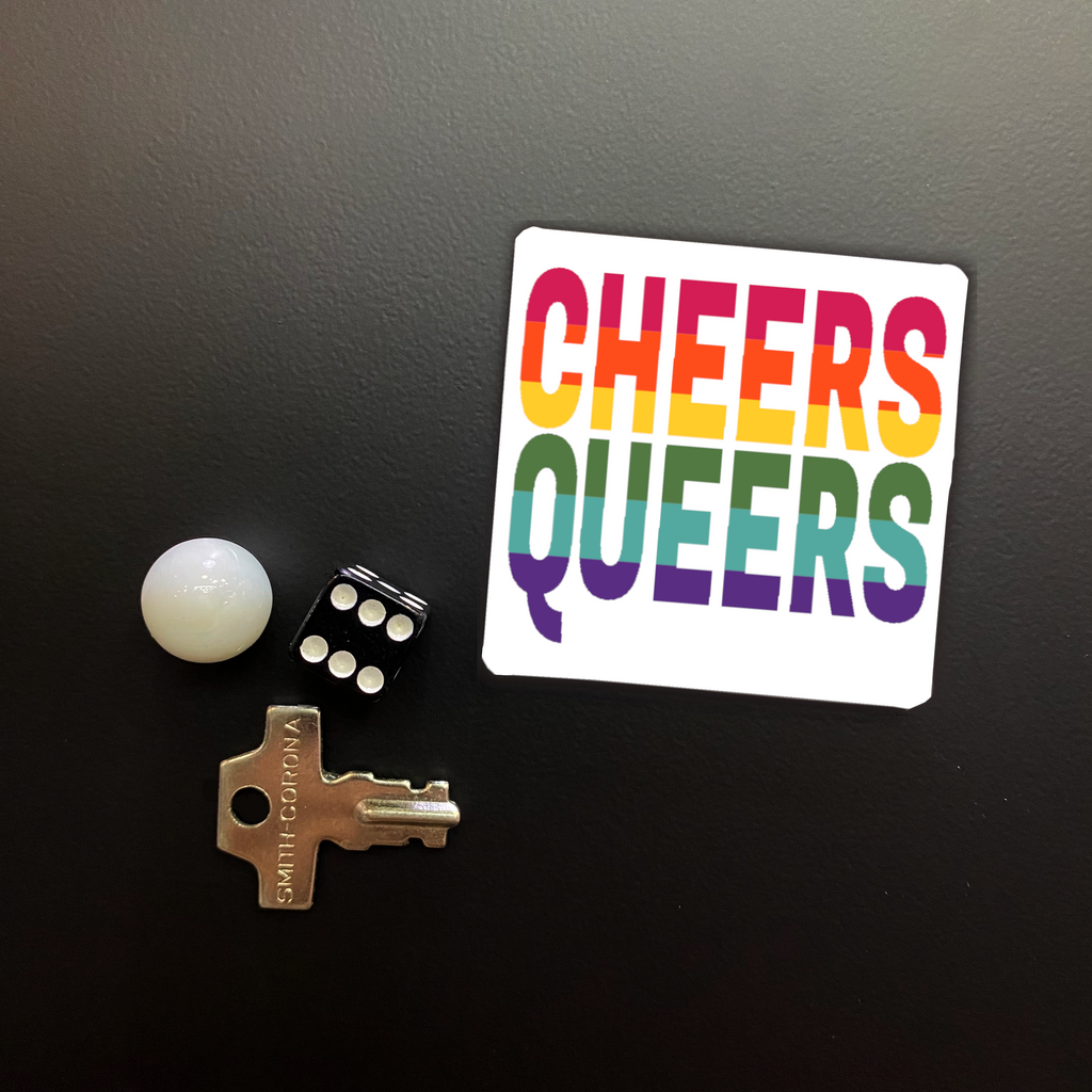 Cheers Queers Square Magnet