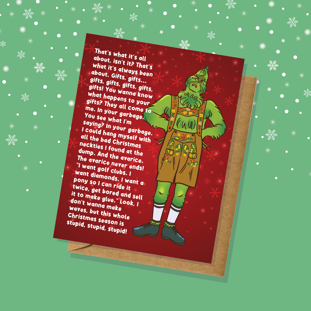 The Grinch's Rant Christmas/Holiday Card