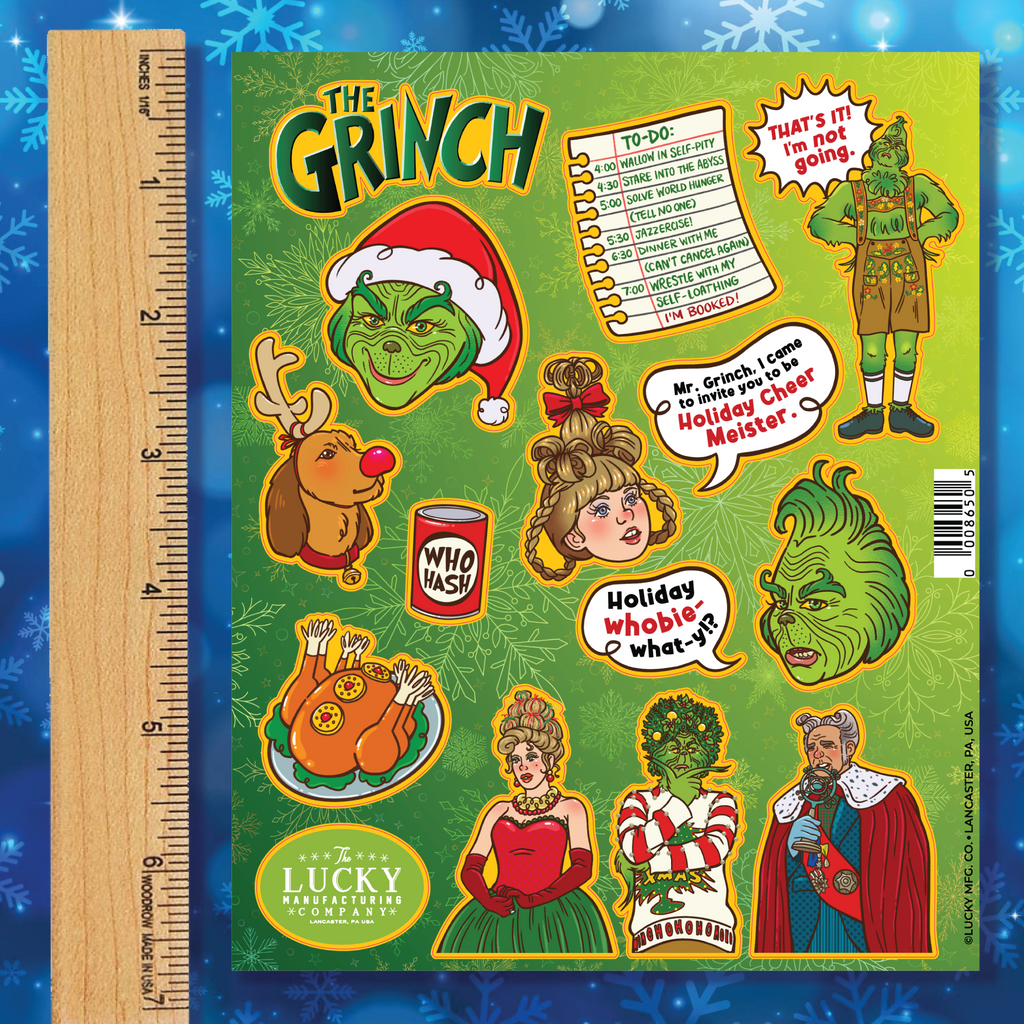 How the Grinch Stole Christmas Vinyl Sticker Sheet