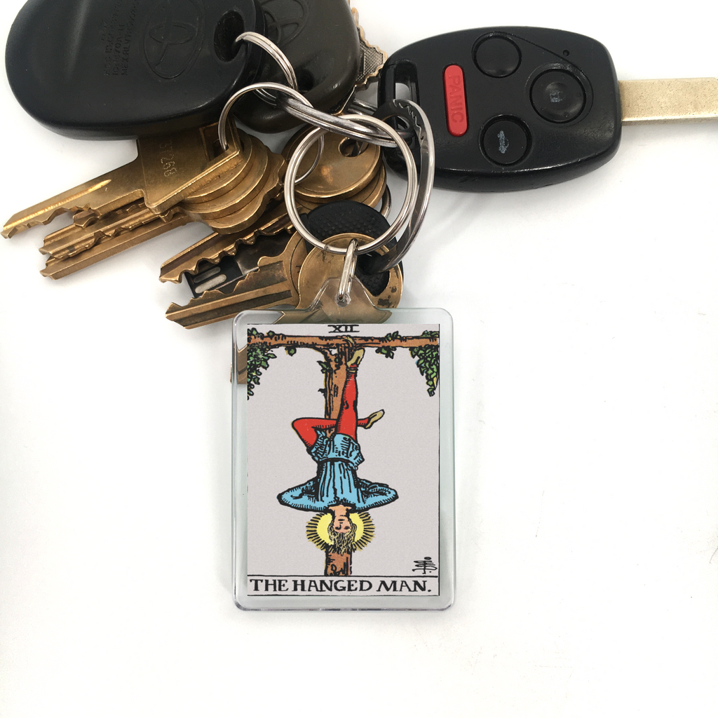 The Hanged Man Tarot Card Plastic Keychain