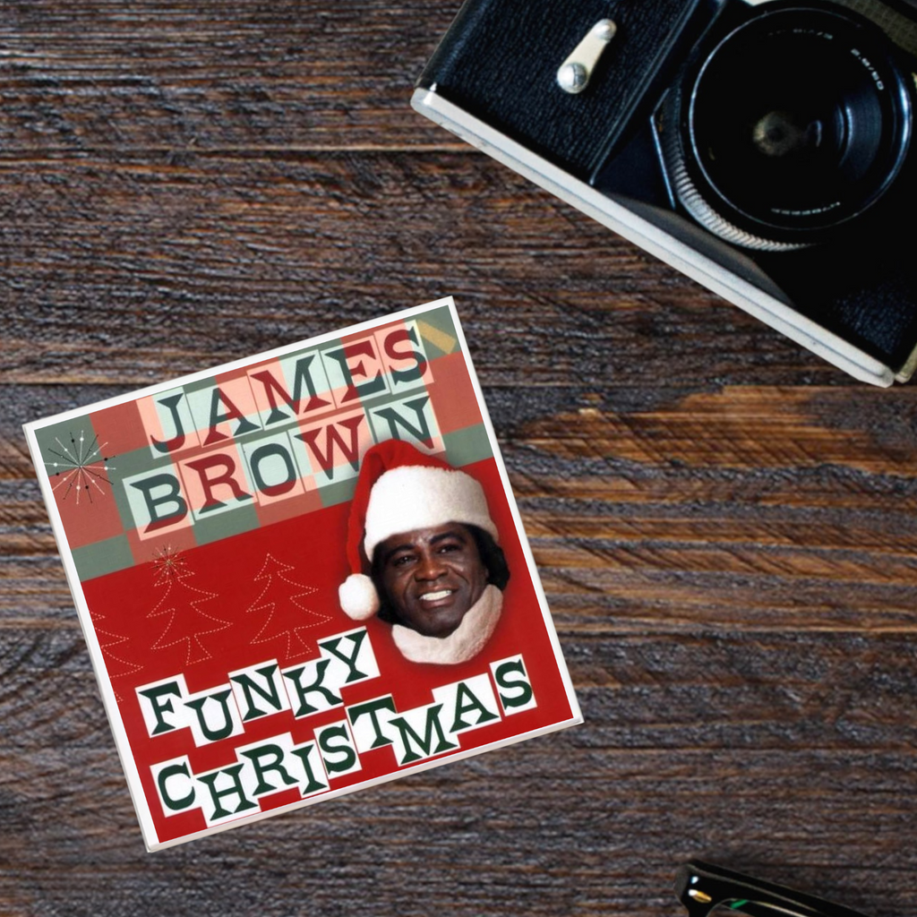 James Brown 'Funky Christmas' Holiday Album Coaster