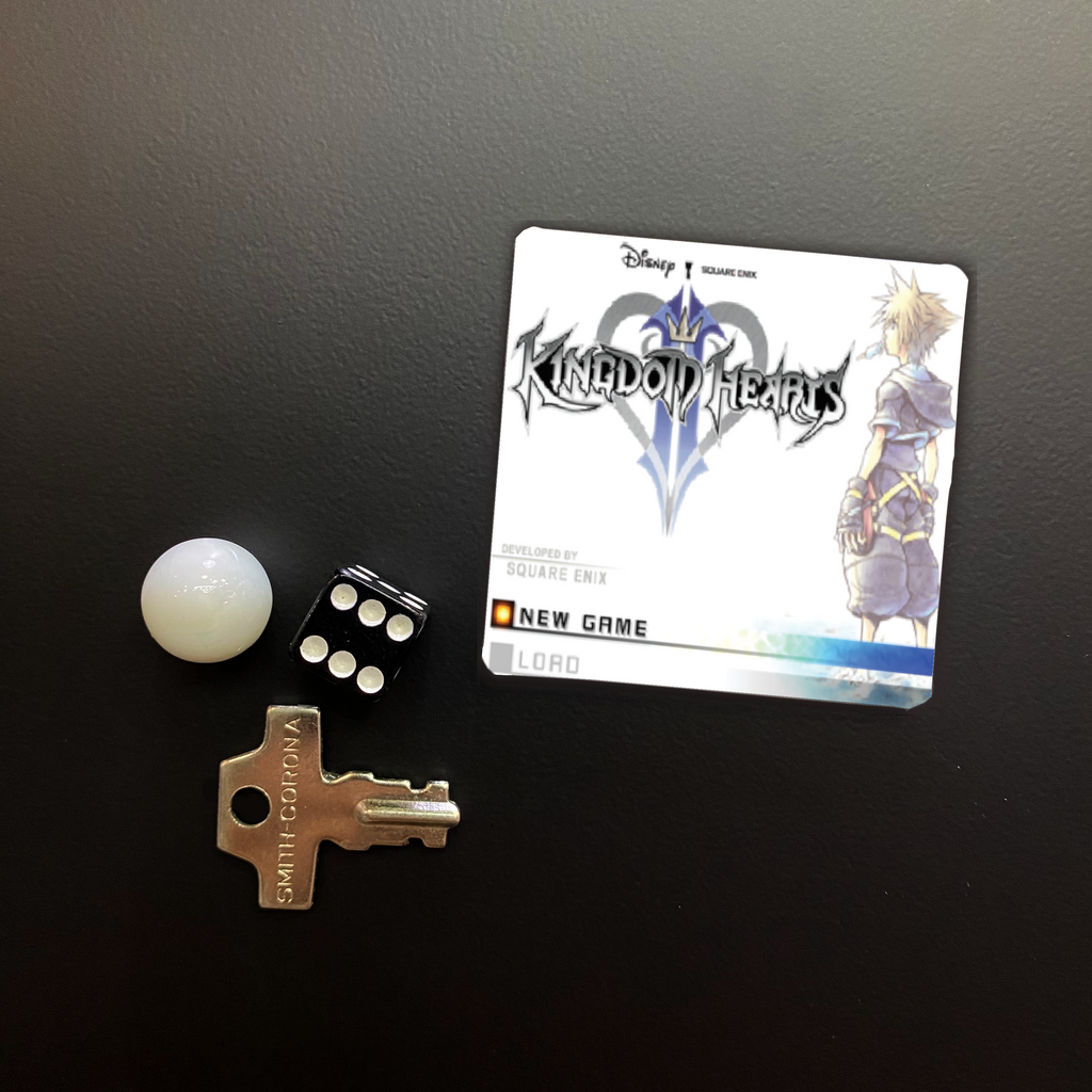 Kingdom Hearts Game Start Screen Square Magnet