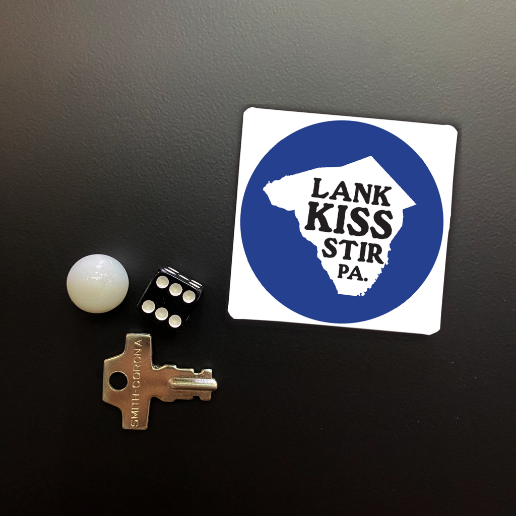 Lank Kiss Stir Circle Logo Square Magnet
