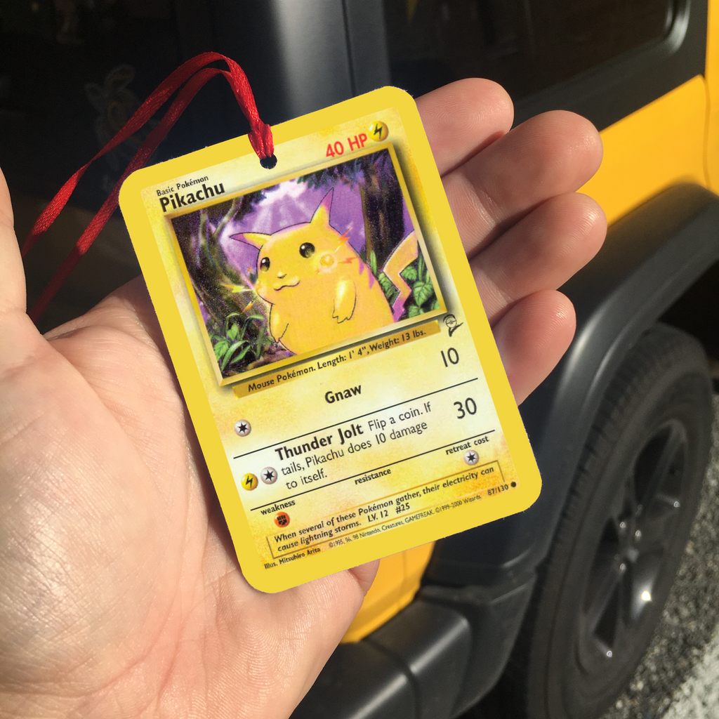Pikachu Pokemon Card Air Freshener
