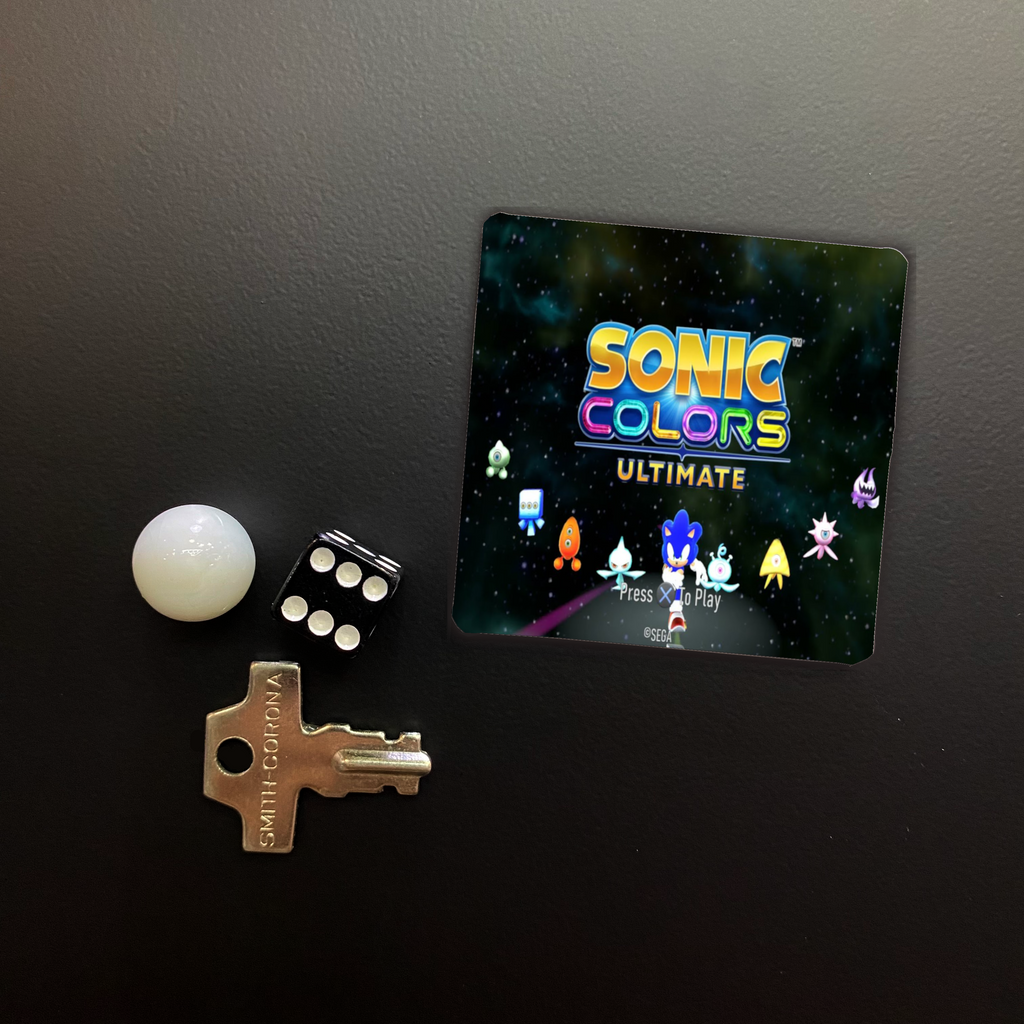 Sonic Colors Game Start Screen Square Magnet