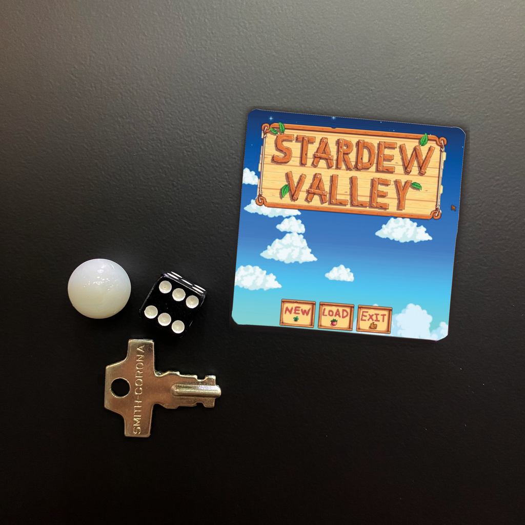 Stardew Valley Game Start Screen Square Magnet