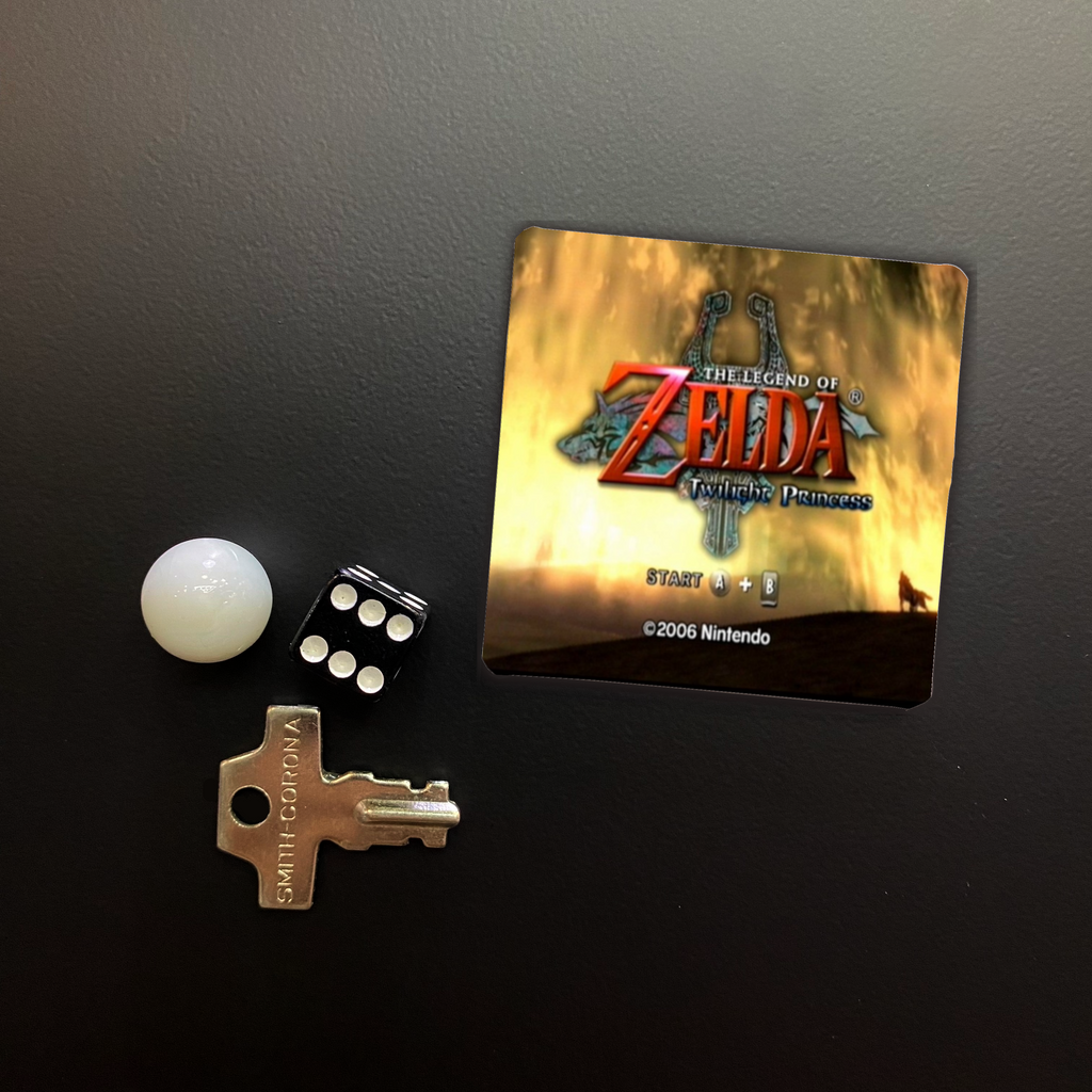 Legend of Zelda: Twilight Princess Game Start Screen Square Magnet