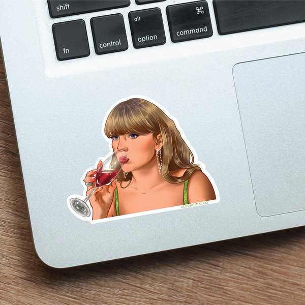 Taylor Swift Golden Globes Reaction Meme Vinyl Sticker Madcap And Co