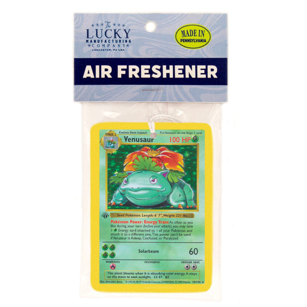 Venusaur Pokemon Card Air Freshener Madcap & Co Venusaur Pokemon Card Air Freshener Madcap & Co