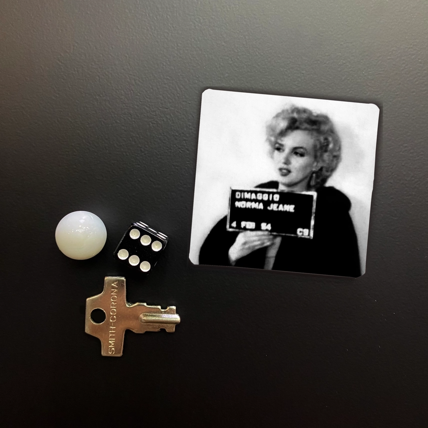 Marilyn Monroe Mugshot Square Magnet