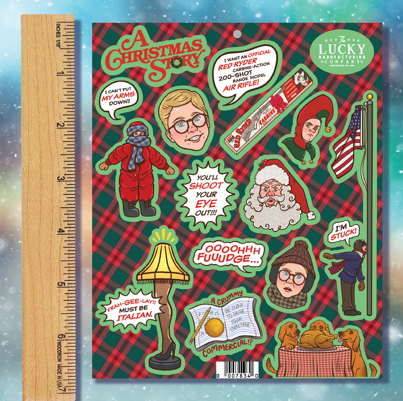 A Christmas Story Vinyl Sticker Sheet