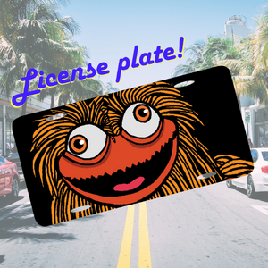 Gritty License Plate