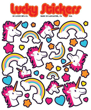 Rainbows and Unicorns Vinyl Sticker Sheet
