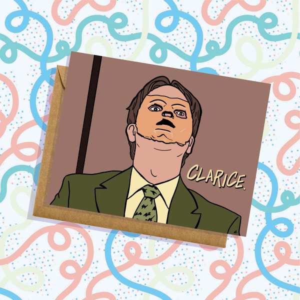 The Office Card Dwight Schrute Rainn Wilson Clarice Greeting Card M Madcap And Co