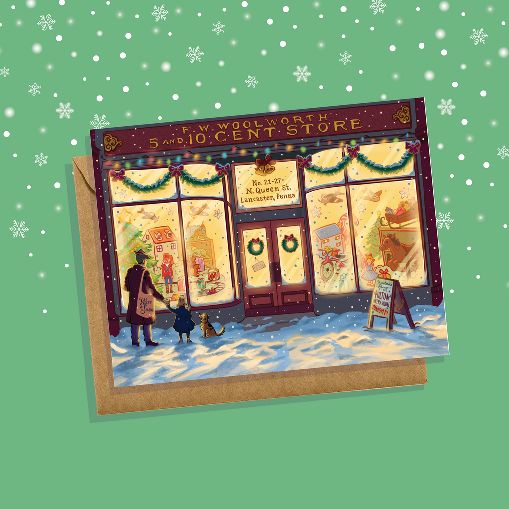 Woolworth Lancaster, PA Illustration Holiday Card