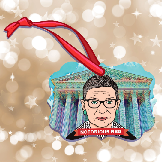 Ruth Bader Ginsburg "Notorious RBG" Tree Ornament || Christmas || Decorate || Supreme Court || Inspiring Icon