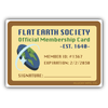 Flat Earth Society Membership Card Vinyl Sticker