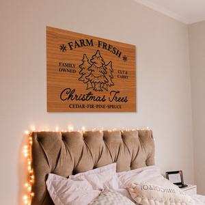 Farm Fresh Christmas Trees 28 x 20 Poster