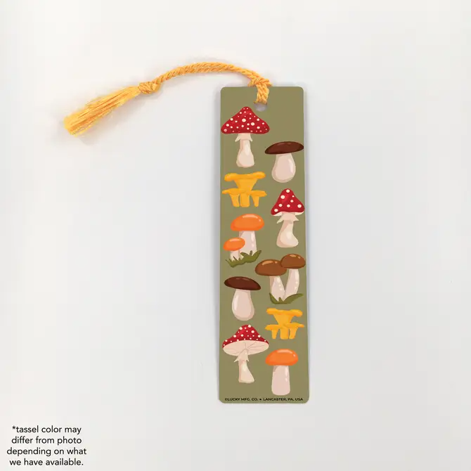 Cottagecore Mushrooms Pattern Bookmark
