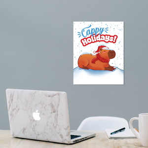 Capybara Cappy Holidays 8 x 10 Print