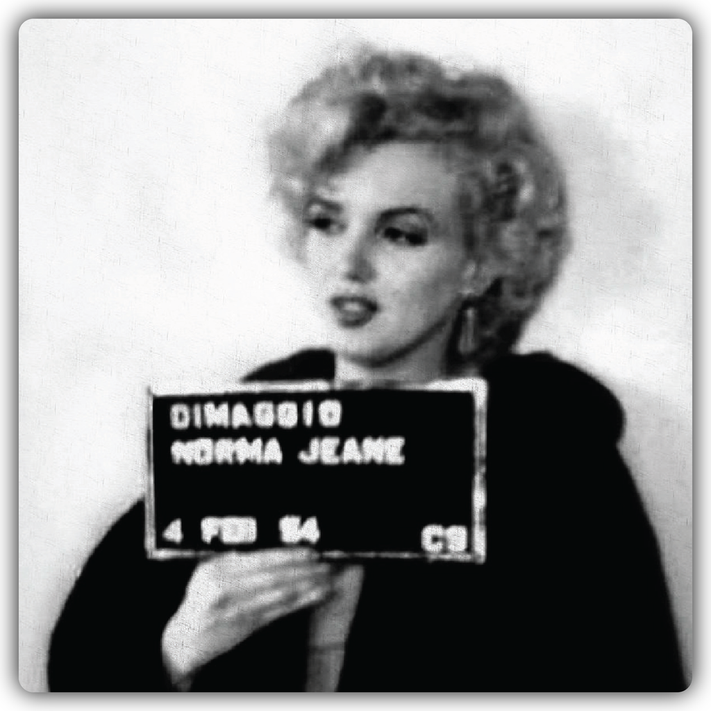 Marilyn Monroe Mugshot Sticker