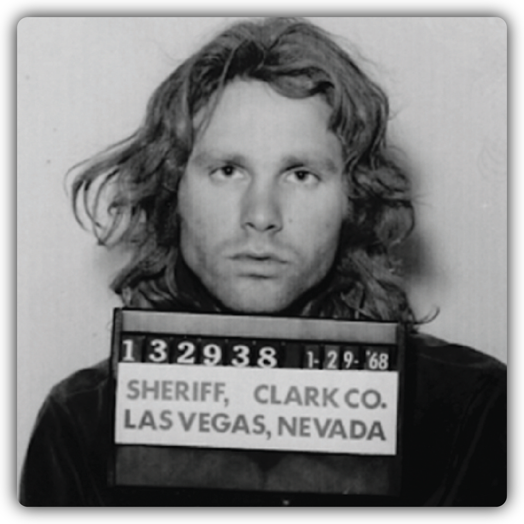 Jim Morrison Mugshot Coaster