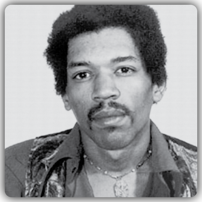 Jimi Hendrix Mugshot Sticker