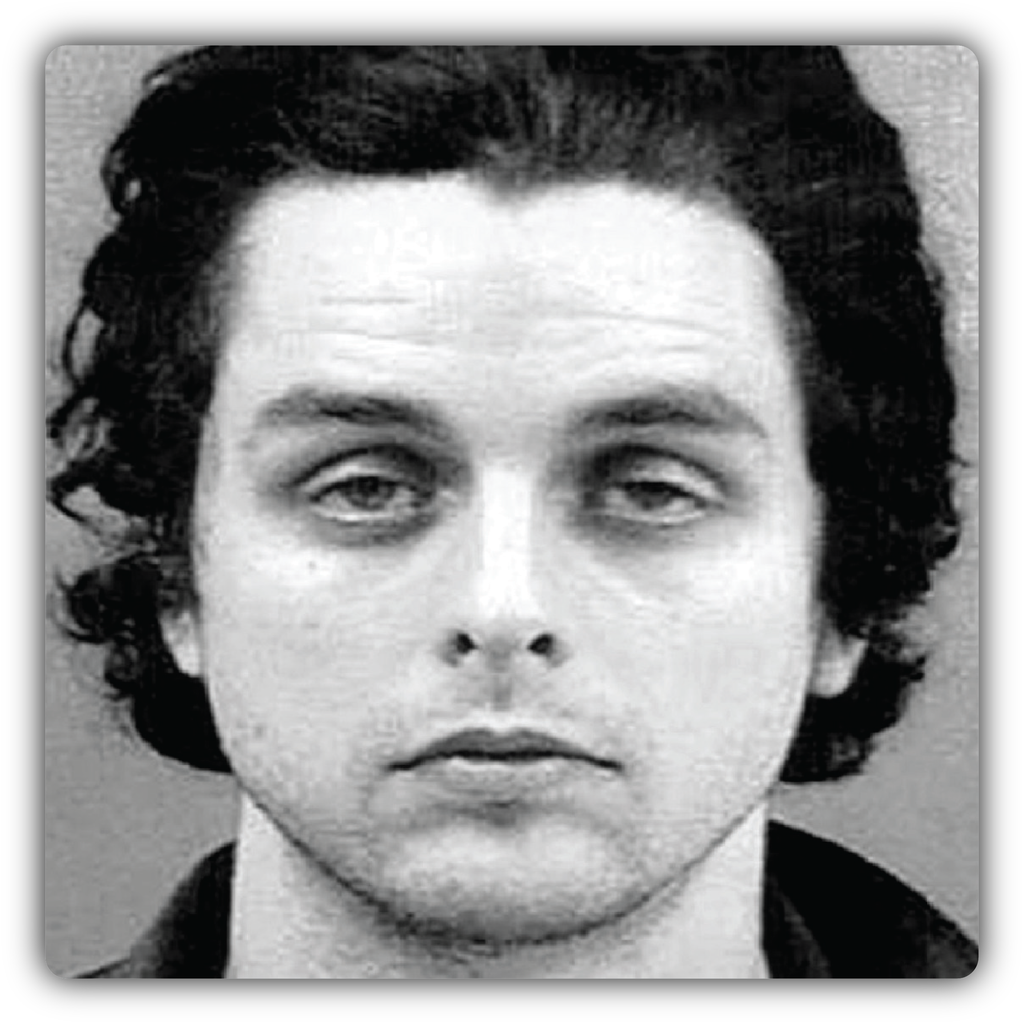 Billie Joe Armstrong Mugshot Sticker