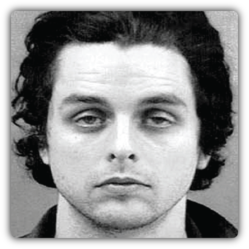 Billie Joe Armstrong Mugshot Sticker