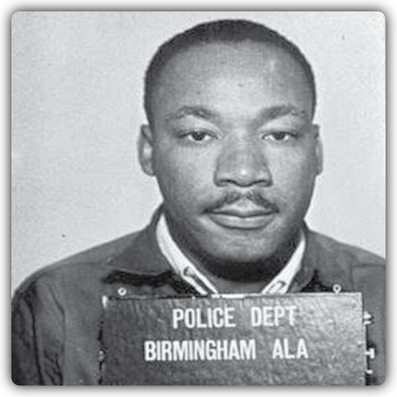 Martin Luther King Jr. Mugshot Sticker
