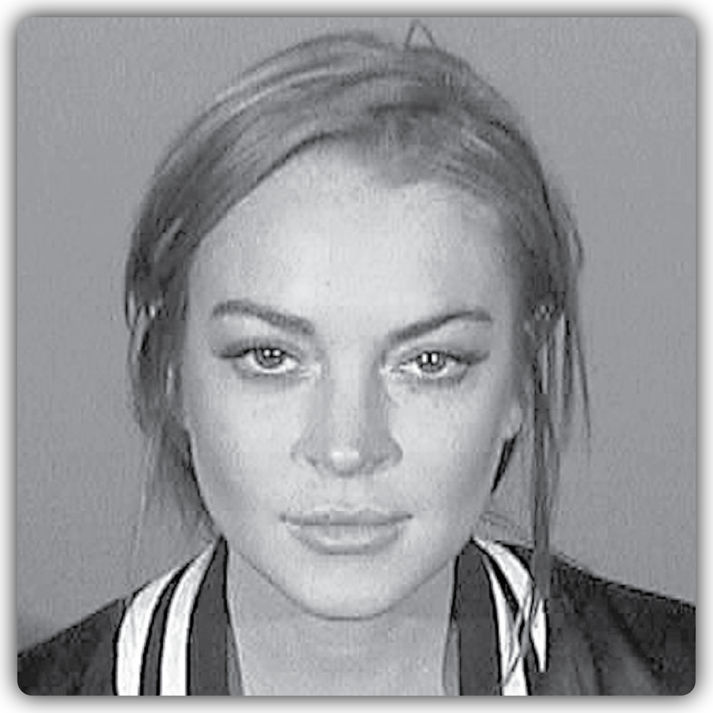 Lindsay Lohan Mugshot Sticker