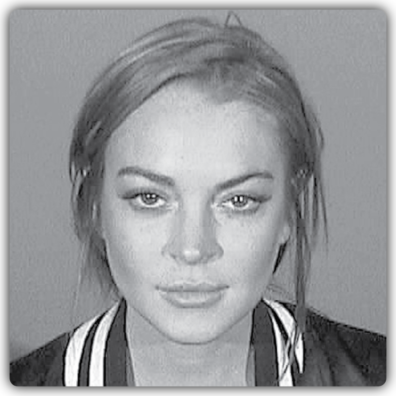Lindsay Lohan Mugshot Sticker