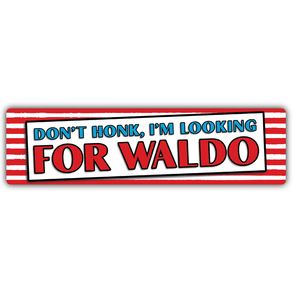 Don't Honk I'm Looking For Waldo Bumper Sticker