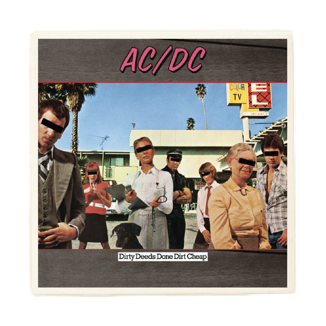 AC/DC Dirty Deeds Done Dirt Cheap 帯付き ACDC 'Dirty Deeds Done Dirt Cheap' Album Coaster – Madcap & Co