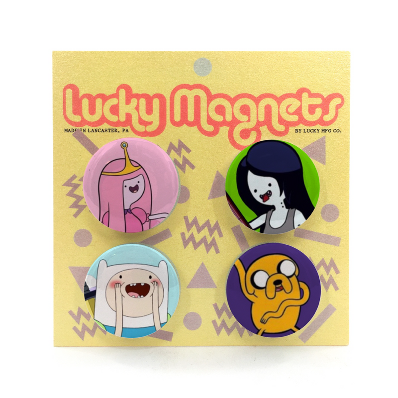 Adventure Time Button Magnets || Set of 4 || Cartoons || TV Show || Pop Culture