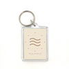 Aquarius Vintage Illustration Plastic Keychain