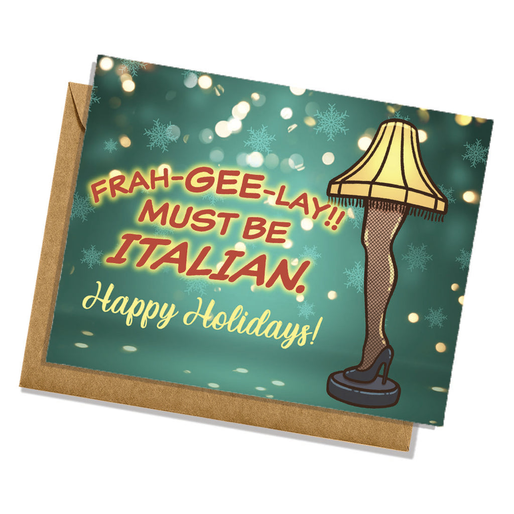 A Christmas Story Leg Lamp Holiday Card