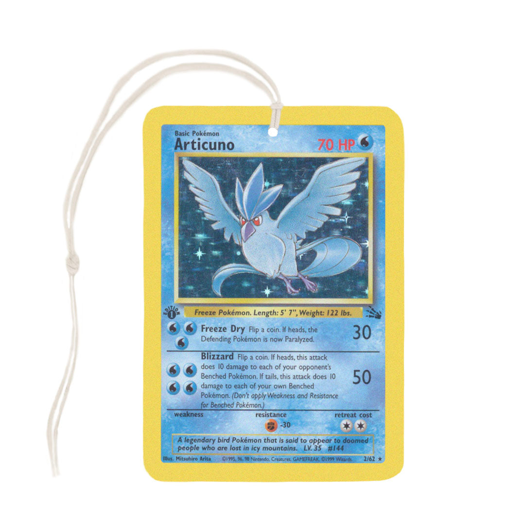 Articuno Pokemon Card Air Freshener Madcap & Co Articuno Pokemon Card Air Freshener Madcap & Co