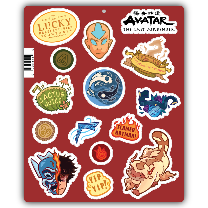 Avatar the Last Airbender Vinyl Sticker Sheet