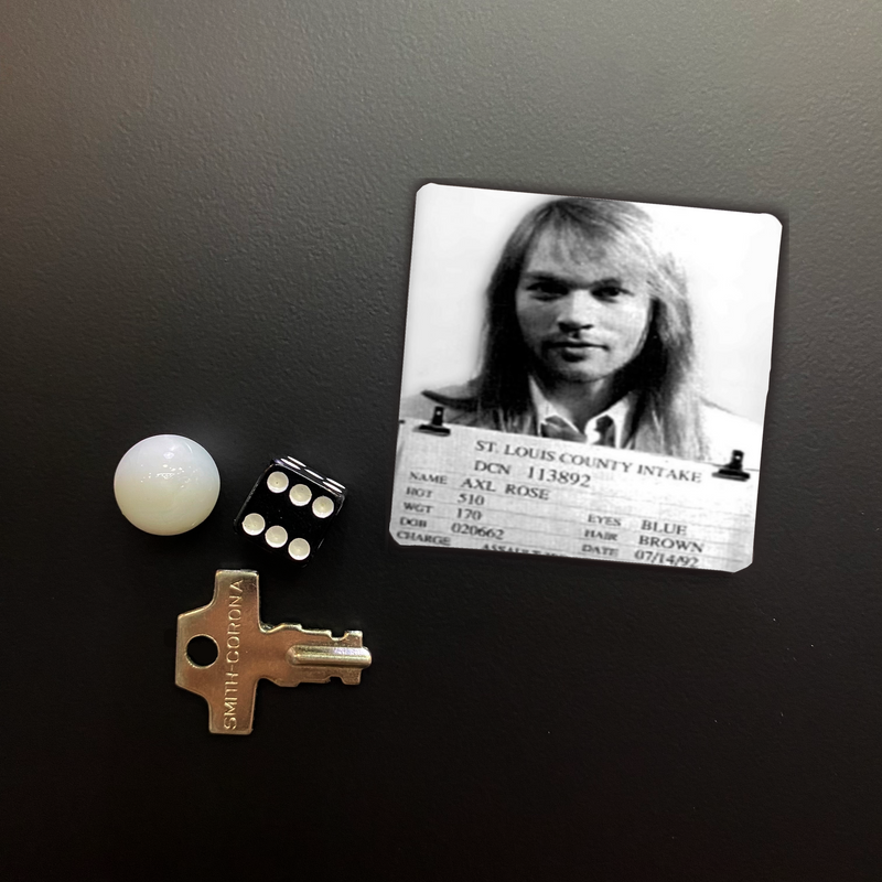 Axl Rose Mugshot Square Magnet