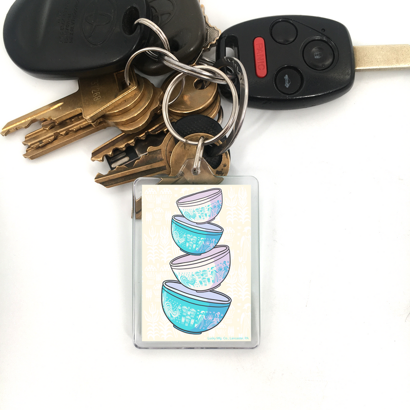 Butterprint Pyrex Bowls Keychain