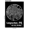 Lancaster County PA Coordinates 20 x 28 Poster