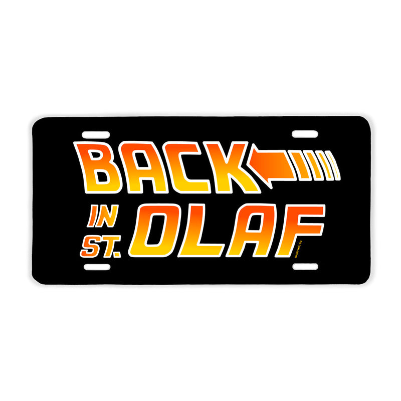 Back in St. Olaf License Plate