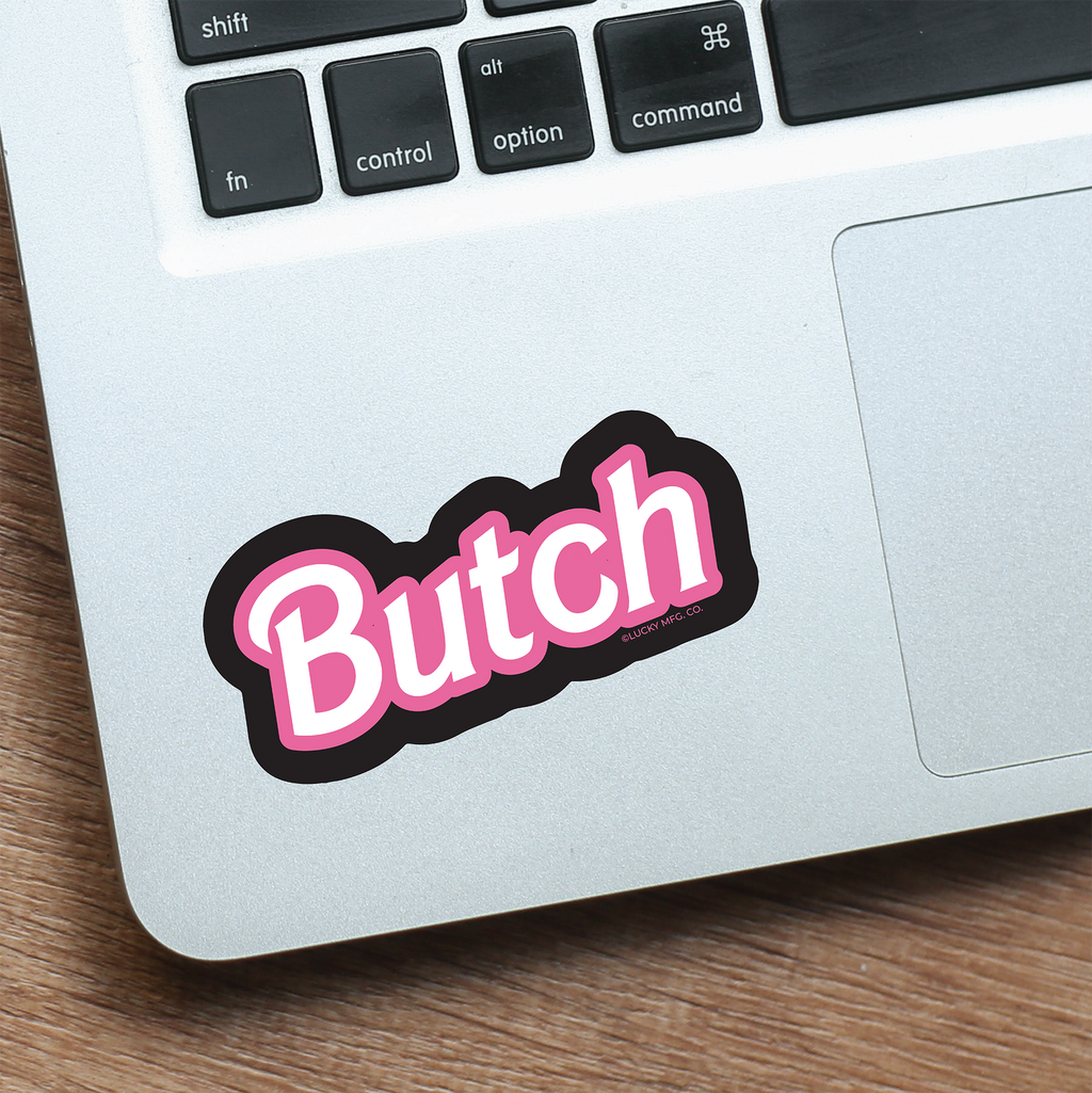 Butch Barbie Font Vinyl Sticker