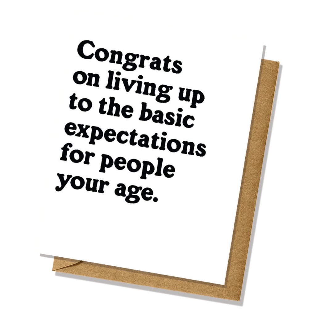 Basic Expectations - Graduation Card