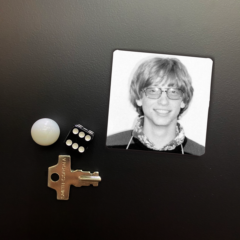 Bill Gates Mugshot Square Magnet