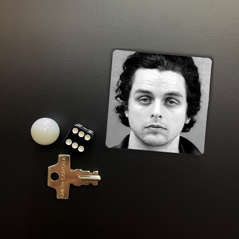 Billie Joe Armstrong Mugshot Square Magnet