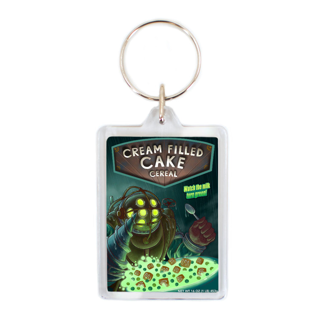 Bioshock Game Cereal Plastic Keychain